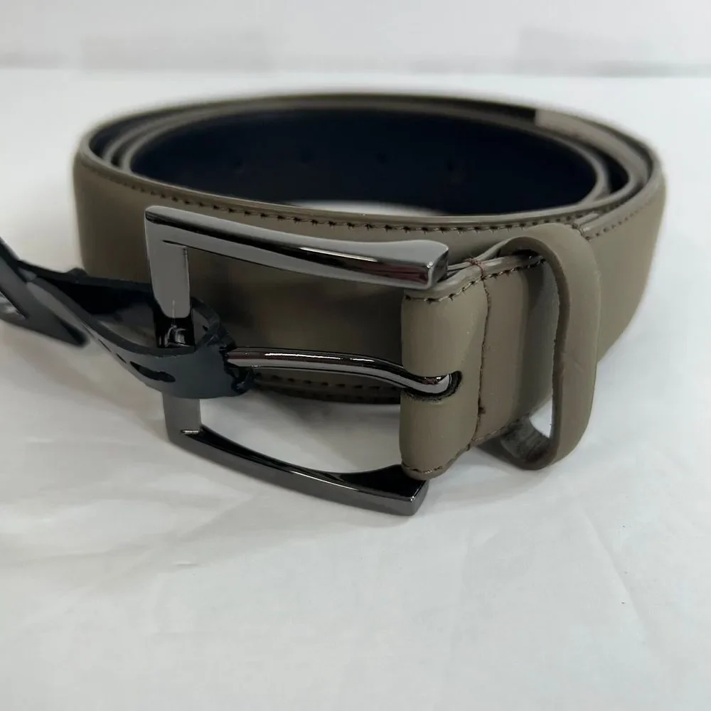Alfani Rubberized Faux Leather‎ Belt Mens XL 42-44 Taupe